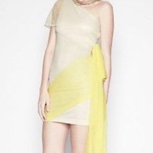 bcbg one shoulder dress